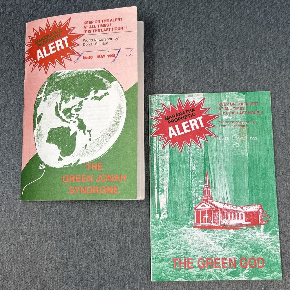 1992 Maranatha Prophetic ALERT Newsletter Pamphlet GOD Conspiracy Theory Books
